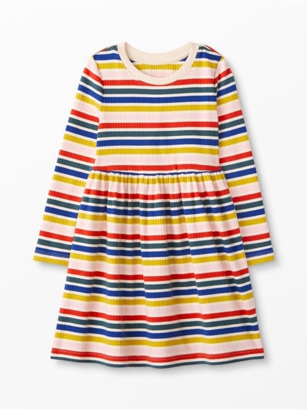 Hanna Andersson Rainbow Stripe Long-Sleeve Dress